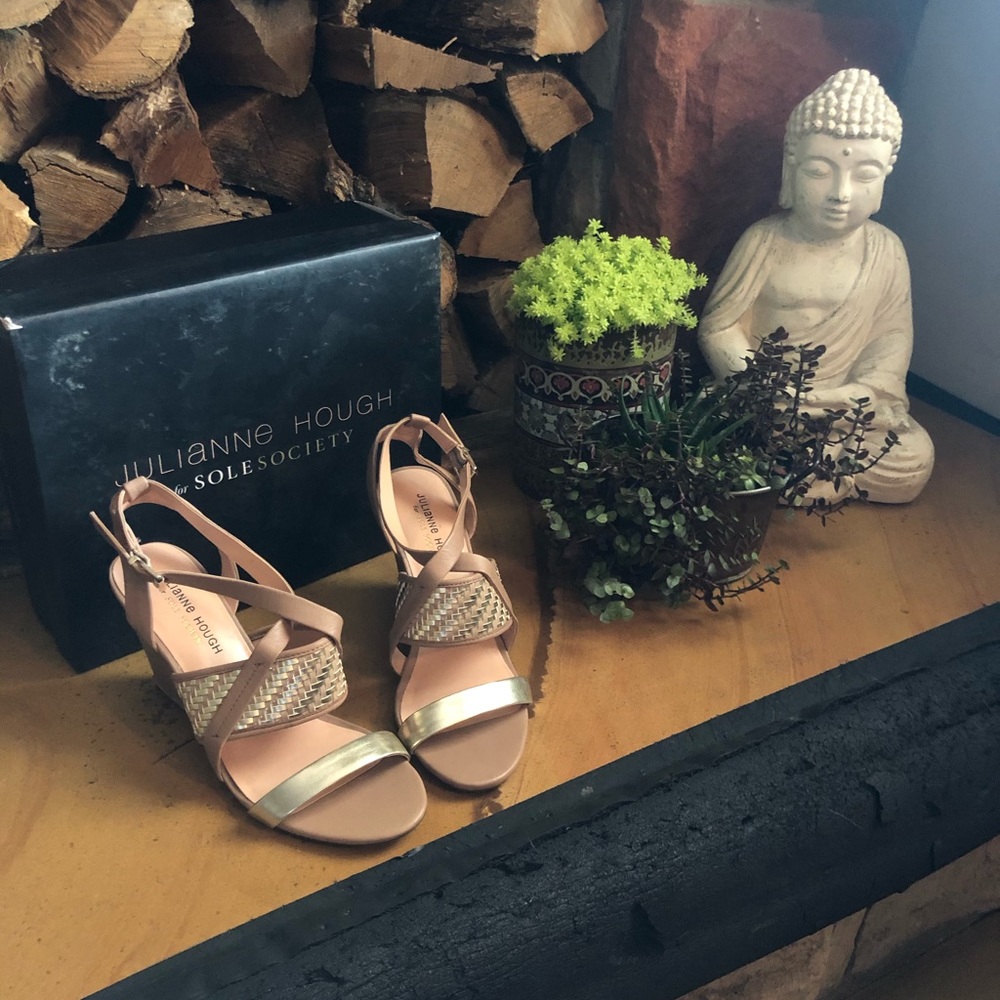 NIB Julianne Hough Wedge Sandals